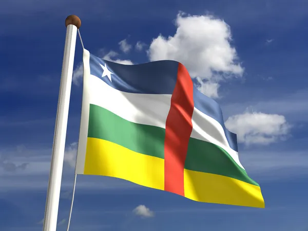 Central African Republic Flag — Stock Photo, Image