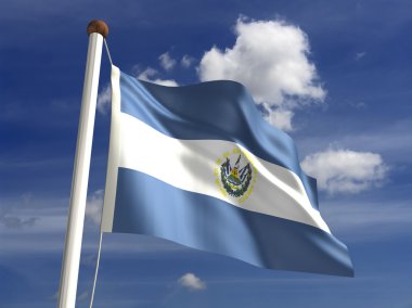 el salvador bayrağı
