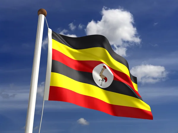 Uganda Flag — Stock Photo, Image