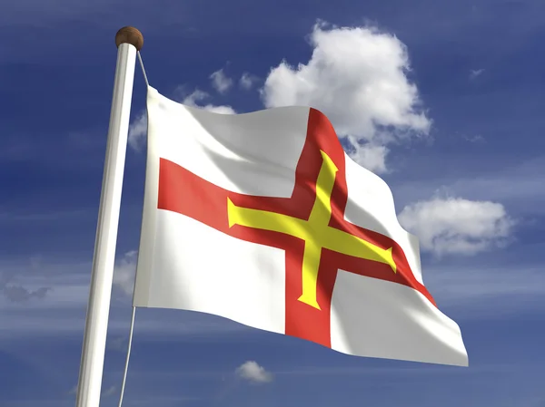 Flaga wyspie guernsey — Zdjęcie stockowe