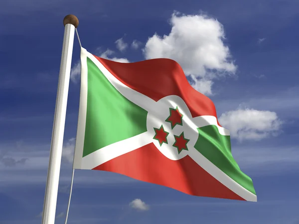 Burundis flagga — Stockfoto