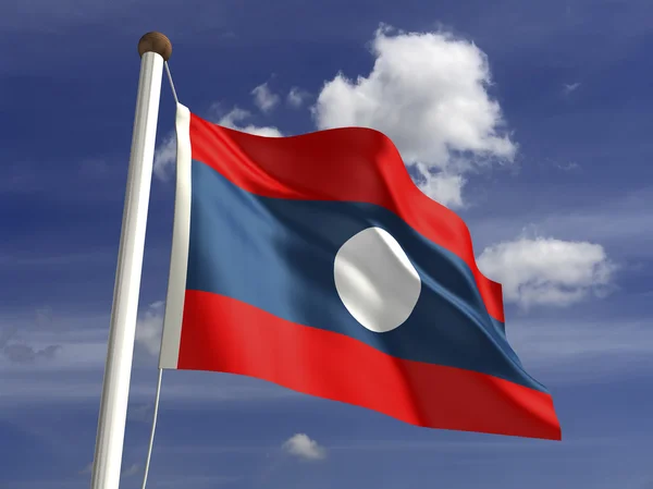 Vlajka Laosu — Stock fotografie