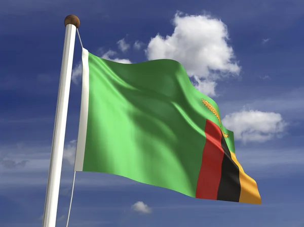 Zambia flagga — Stockfoto