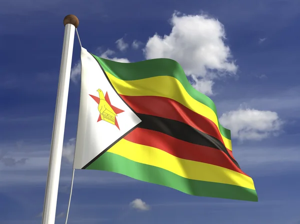 Zimbabwes flagga — Stockfoto