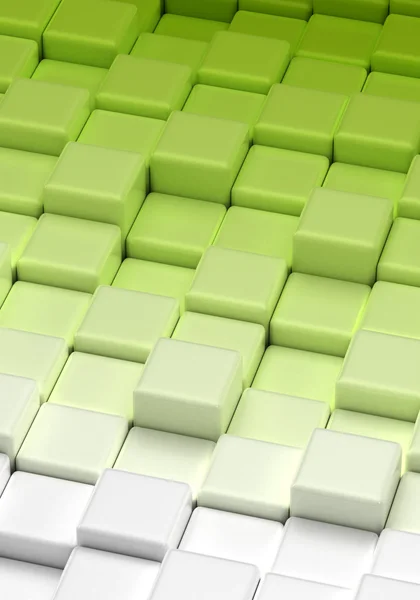 Green and White Cubes — Stock Photo, Image