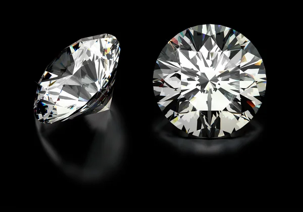 Diamantes de talla redonda —  Fotos de Stock