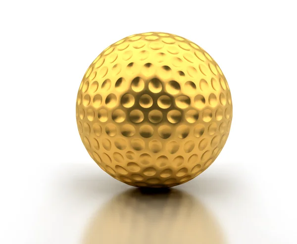 Χρυσή γκολφ μπάλα — Φωτογραφία Αρχείου