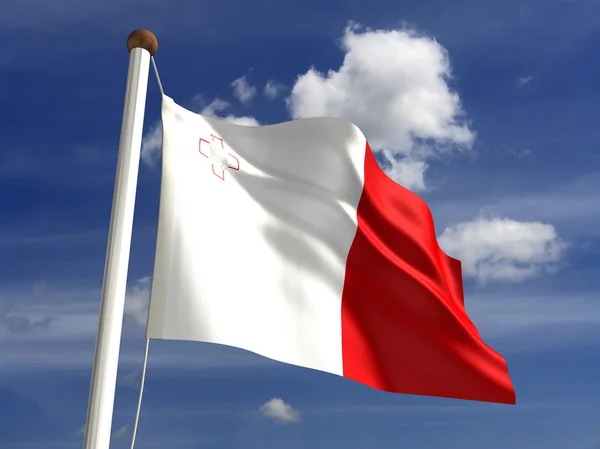 Malta vlajka — Stock fotografie