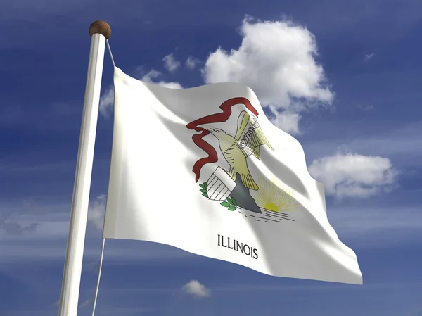 伊利诺伊州旗 — 图库照片