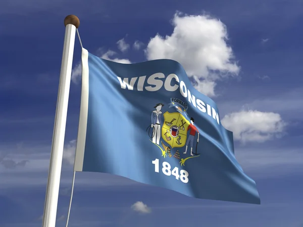 Wisconsin vlag — Stockfoto