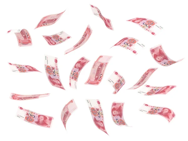 Летающие юани — стоковое фото