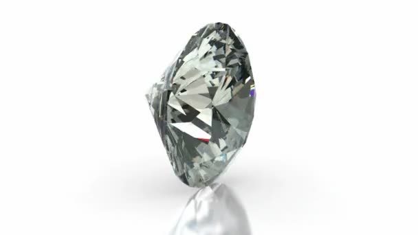 Diamante taglio rotondo — Video Stock