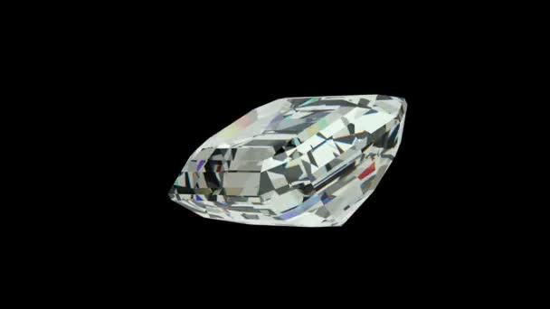 Emerald cut diamant — Stockvideo