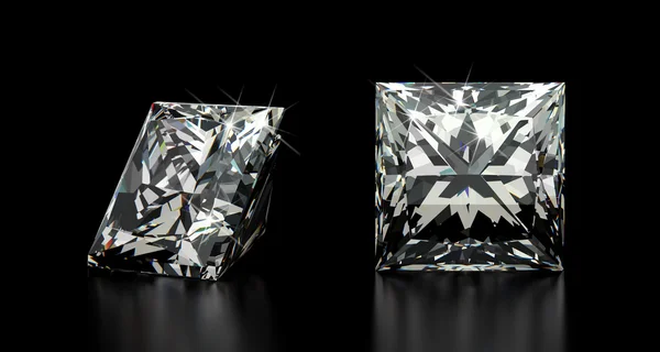 Princess Cut Diamond — Stock Photo, Image