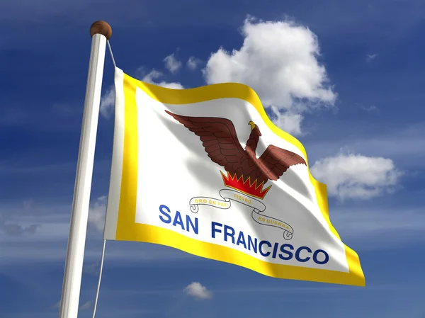 サンフランシスコ市の旗 — ストック写真