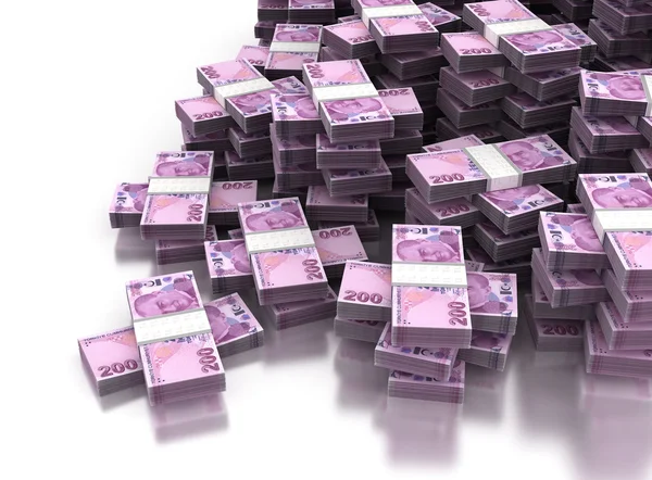 Stack of Turkish Lira — Stock Photo, Image
