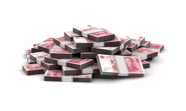 Stack av yuan — Stockfoto