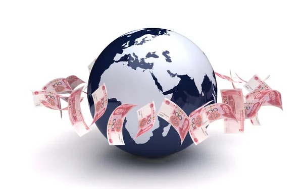 Global Business Yuan Currency — Stock Photo, Image