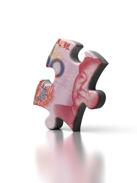 Single Yuan Puzzle — Stock Photo, Image