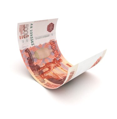 yukarı kıvrılmış Rublesi