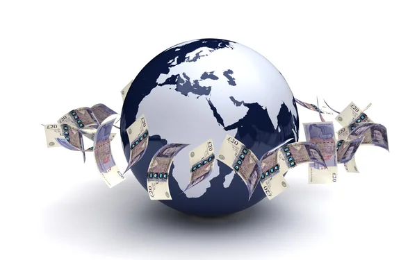 Global Business Pound Currency — Stock Photo, Image