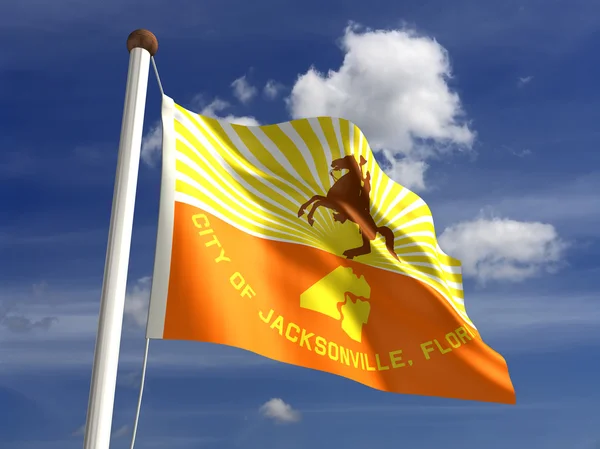 Jacksonville şehir bayrağı — Stok fotoğraf