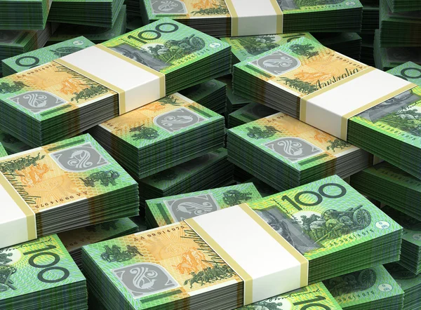 Stapel van Australische dollar — Stockfoto