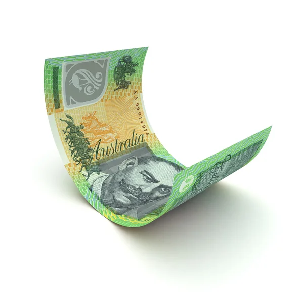 Свернувшийся австралийский доллар — стоковое фото