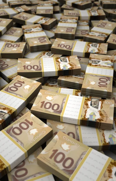 Stoh kanadský dolar — Stock fotografie