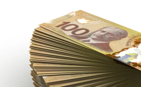 Pila de dólar canadiense — Foto de Stock