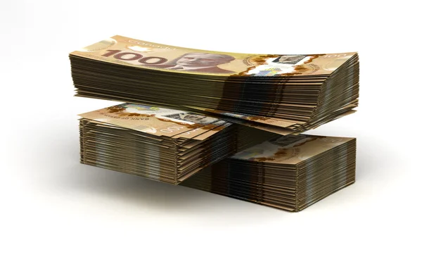 Stapel van Canadese dollar — Stockfoto