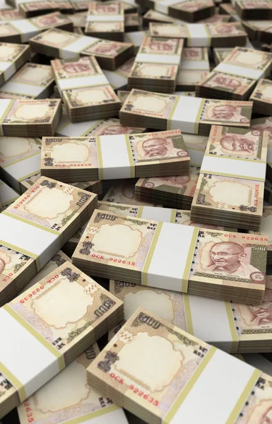 Stapel van Indiase rupee — Stockfoto