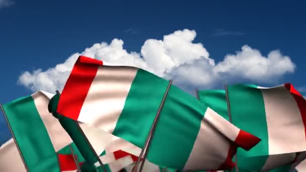 Sventolando bandiere italiane — Video Stock