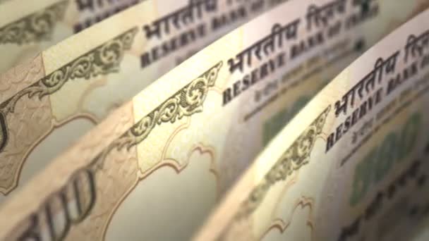 Indian Rupee Close-up — Stock Video