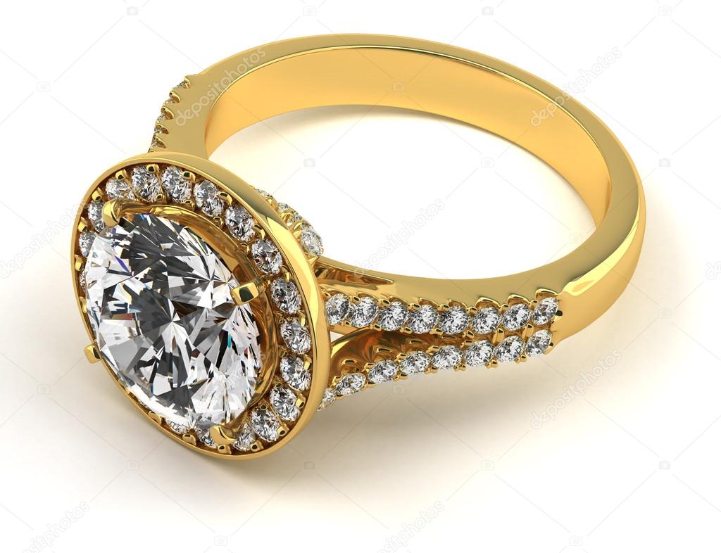 Diamond ring on black