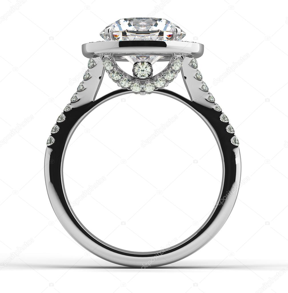 Diamond Ring on White