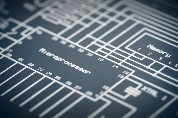 Elektroniska diagram — Stockfoto