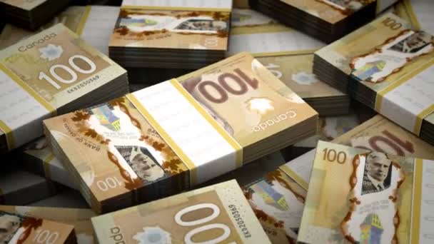 Miles de millones de dólares canadienses Fondo — Vídeo de stock