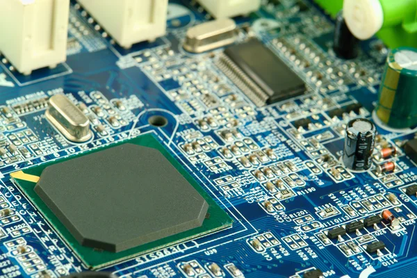 Computer motherboard closeup — Stock Photo, Image