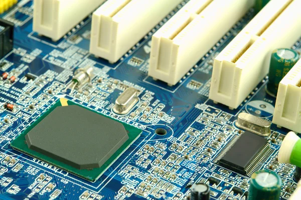 Computer motherboard closeup — Stock Photo, Image