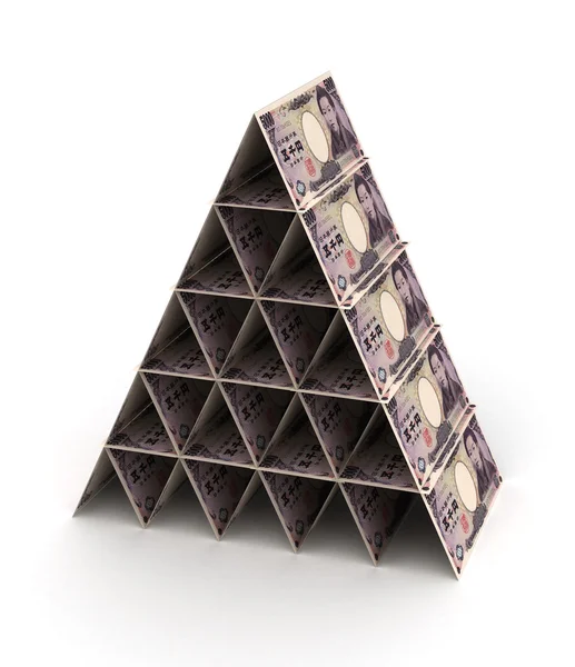 Японская йенская пирамида — стоковое фото