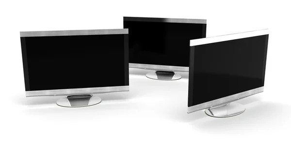 Three HD TV — Stock Photo, Image