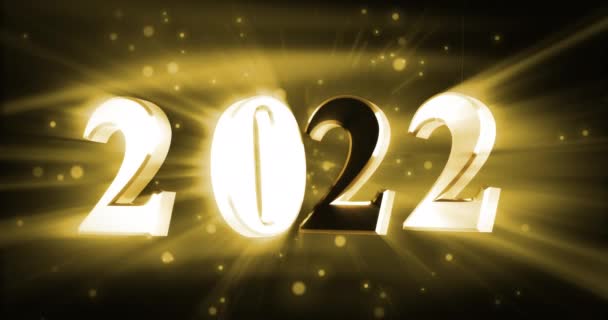 Nuevo Año 2022 Con Brillo Sin Costuras — Vídeos de Stock