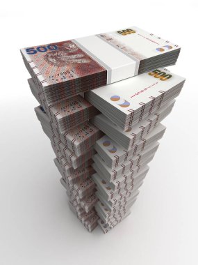 Hong Kong Dolar Kulesi (beyaz arkaplanda izole)