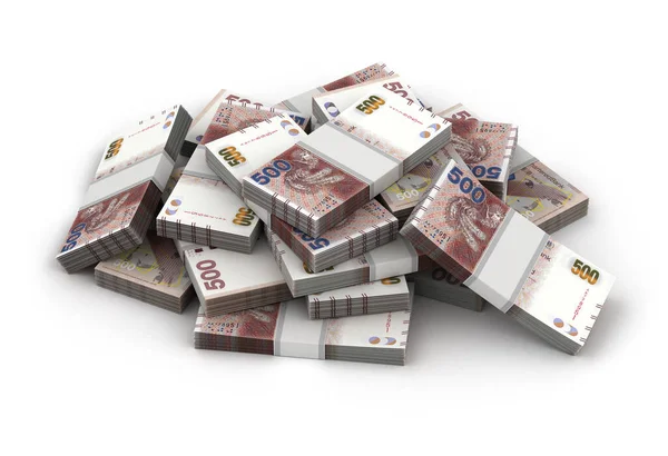 Hong Kong Doları Yığını (beyaz arkaplanda izole edilmiş)