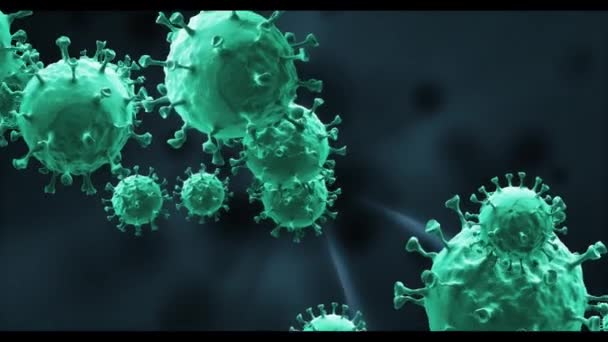 Corona Virus Covid Nahtloses Rendering — Stockvideo