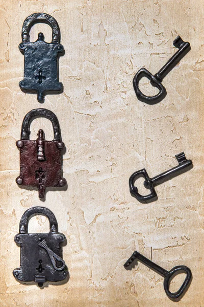 Různé Klíče Zámky — Stock fotografie