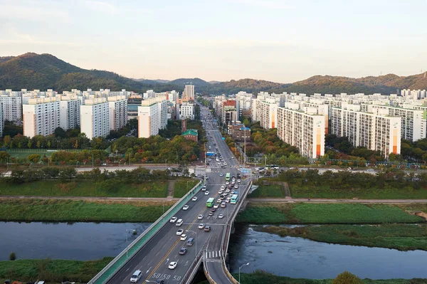 Velho Apartamento Paisagem Coréia — Fotografia de Stock