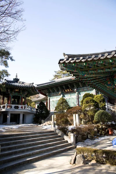 Coreano Paesaggio Tempio Tradizionale — Foto Stock