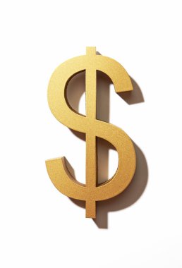 Beyaz arkaplanda dolar.